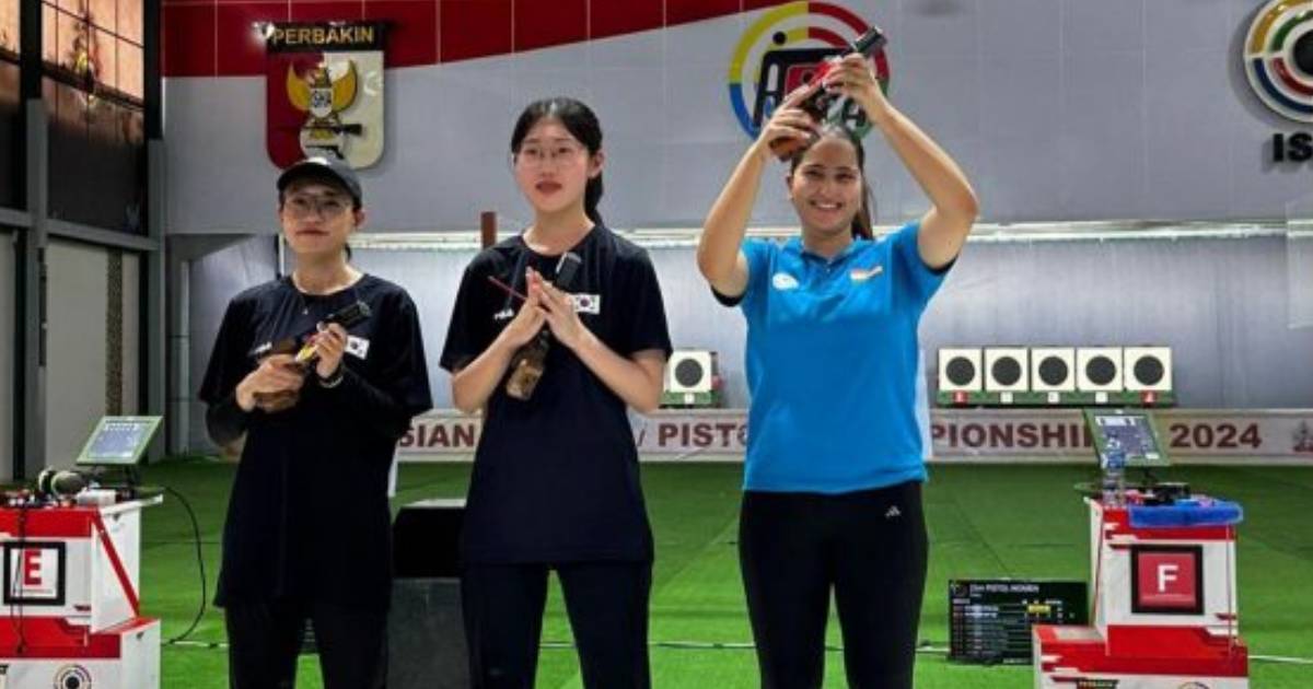Asian Shooting Championships 2024: Rhythm Sangwan secures Paris Olympic quota for India in women's 25 m pistol